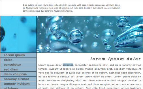 Figure 2: The finished page at 800 x 600